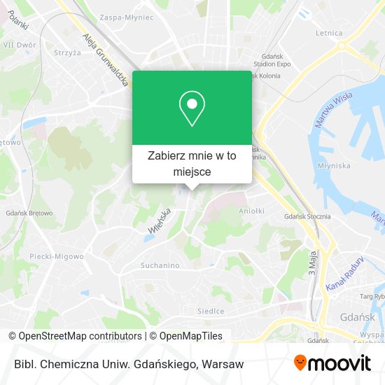 Mapa Bibl. Chemiczna Uniw. Gdańskiego