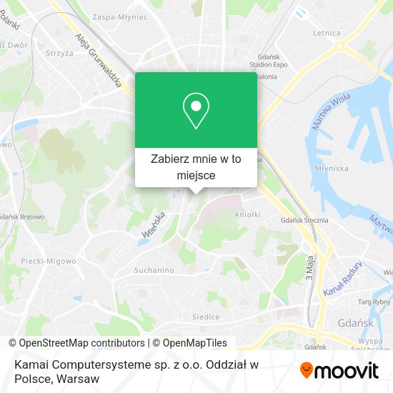 Mapa Kamai Computersysteme sp. z o.o. Oddział w Polsce