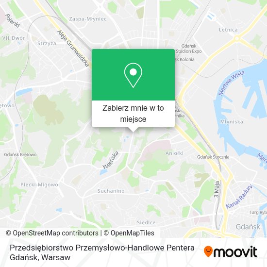 Mapa Przedsiębiorstwo Przemysłowo-Handlowe Pentera Gdańsk