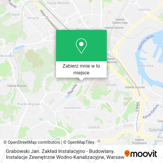 Mapa Grabowski Jan. Zakład Instalacyjno - Budowlany. Instalacje Zewnętrzne Wodno-Kanalizacyjne