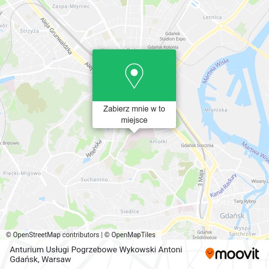 Mapa Anturium Usługi Pogrzebowe Wykowski Antoni Gdańsk