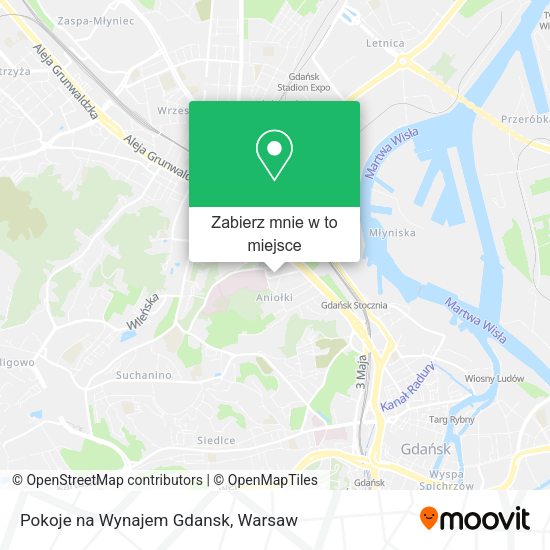 Mapa Pokoje na Wynajem Gdansk