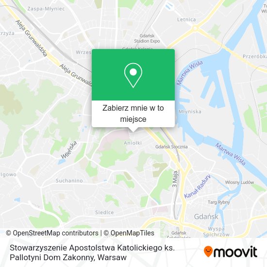 Mapa Stowarzyszenie Apostolstwa Katolickiego ks. Pallotyni Dom Zakonny