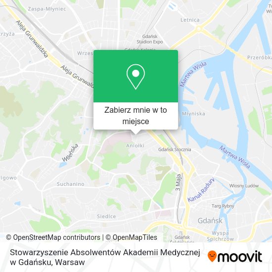 Mapa Stowarzyszenie Absolwentów Akademii Medycznej w Gdańsku