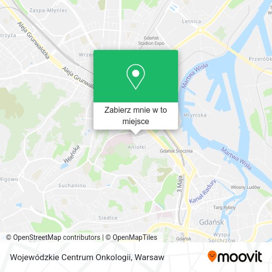 Mapa Wojewódzkie Centrum Onkologii