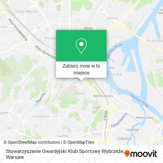 Mapa Stowarzyszenie Gwardyjski Klub Sportowy Wybrzeże