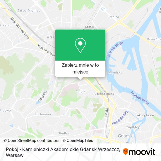 Mapa Pokoj - Kamieniczki Akademickie Gdansk Wrzeszcz