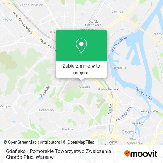 Mapa Gdańsko - Pomorskie Towarzystwo Zwalczania Chorób Płuc