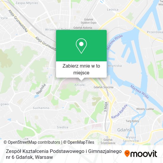 Mapa Zespół Kształcenia Podstawowego i Gimnazjalnego nr 6 Gdańsk