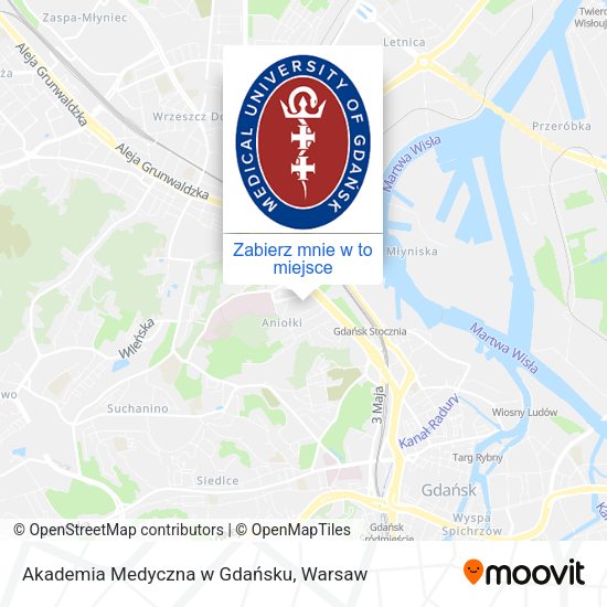 Mapa Akademia Medyczna w Gdańsku