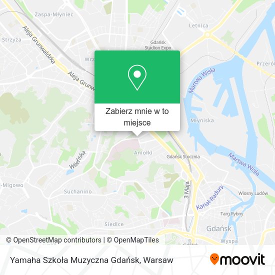 Mapa Yamaha Szkoła Muzyczna Gdańsk