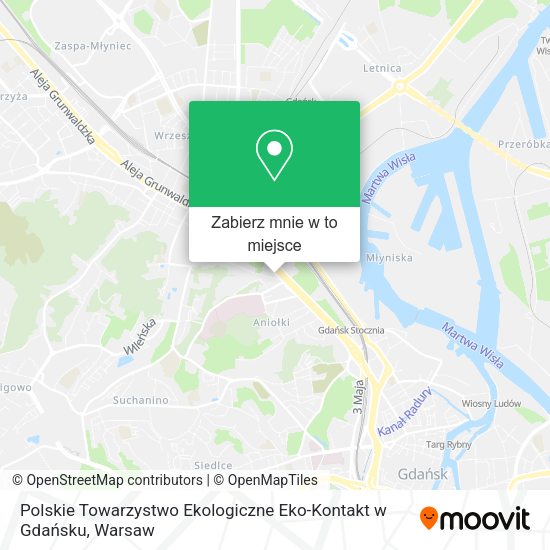 Mapa Polskie Towarzystwo Ekologiczne Eko-Kontakt w Gdańsku