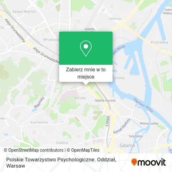 Mapa Polskie Towarzystwo Psychologiczne. Oddział