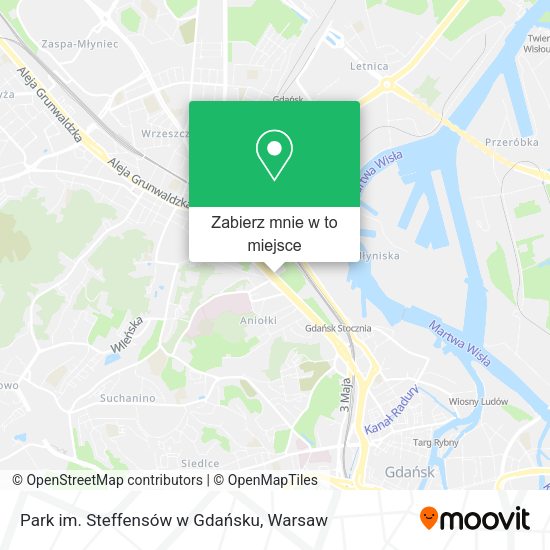 Mapa Park im. Steffensów w Gdańsku