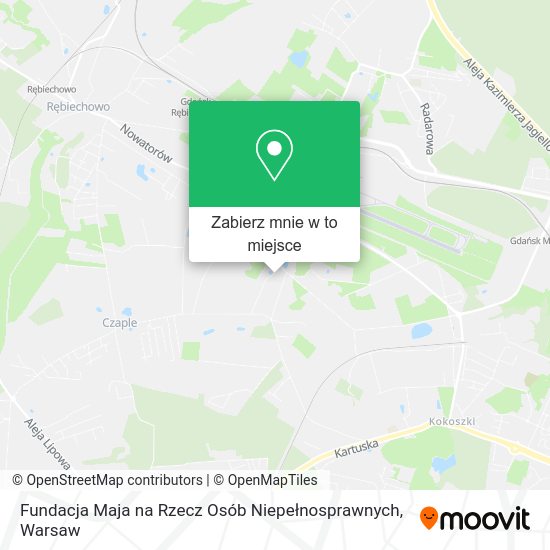 Mapa Fundacja Maja na Rzecz Osób Niepełnosprawnych