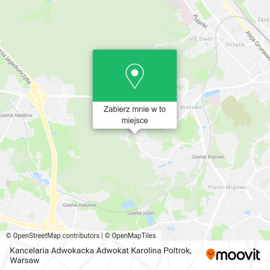 Mapa Kancelaria Adwokacka Adwokat Karolina Poltrok