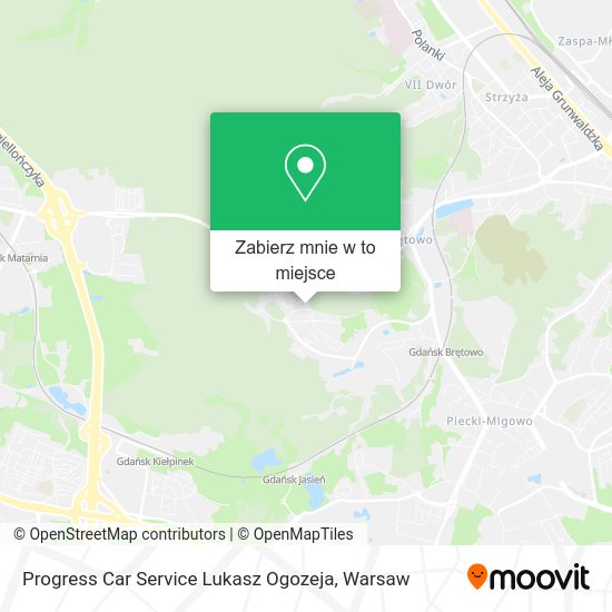 Mapa Progress Car Service Lukasz Ogozeja