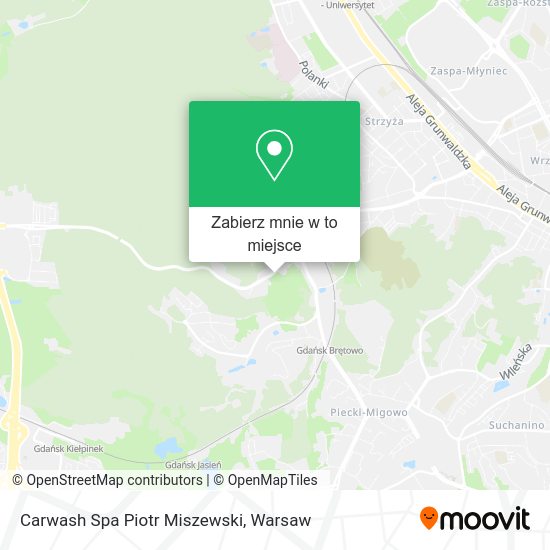 Mapa Carwash Spa Piotr Miszewski