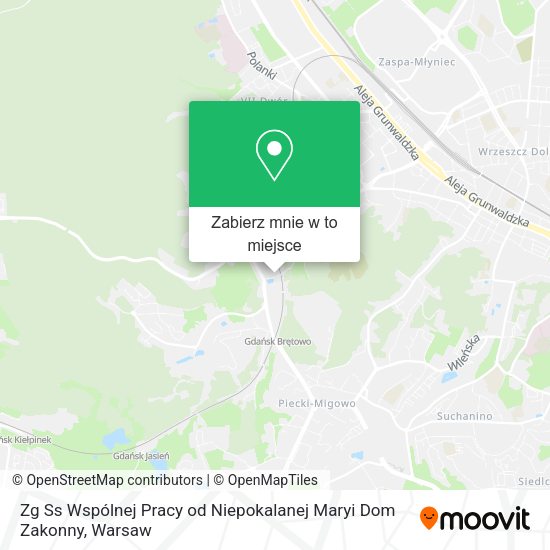 Mapa Zg Ss Wspólnej Pracy od Niepokalanej Maryi Dom Zakonny