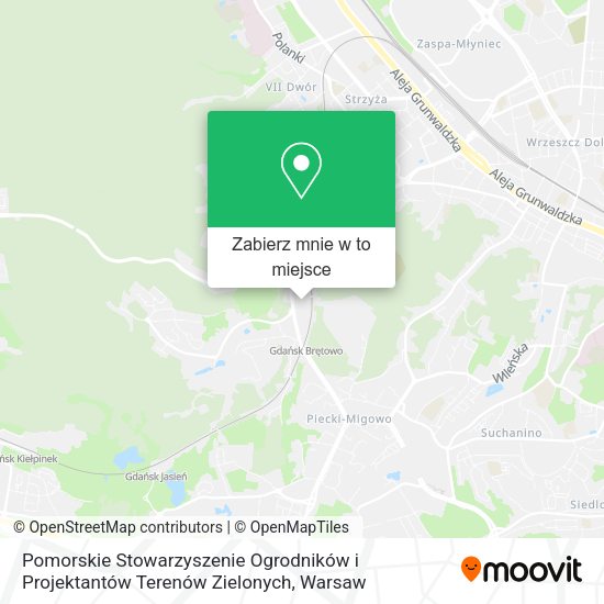 Mapa Pomorskie Stowarzyszenie Ogrodników i Projektantów Terenów Zielonych