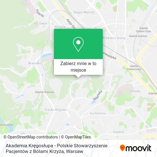 Mapa Akademia Kręgosłupa - Polskie Stowarzyszenie Pacjentów z Bólami Krzyża