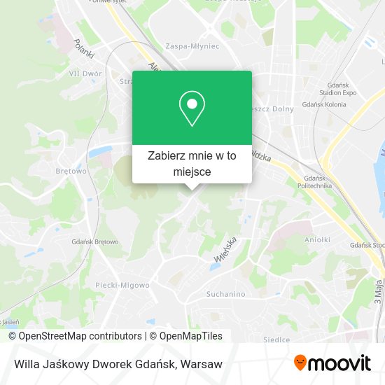 Mapa Willa Jaśkowy Dworek Gdańsk