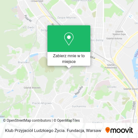 Mapa Klub Przyjaciół Ludzkiego Życia. Fundacja