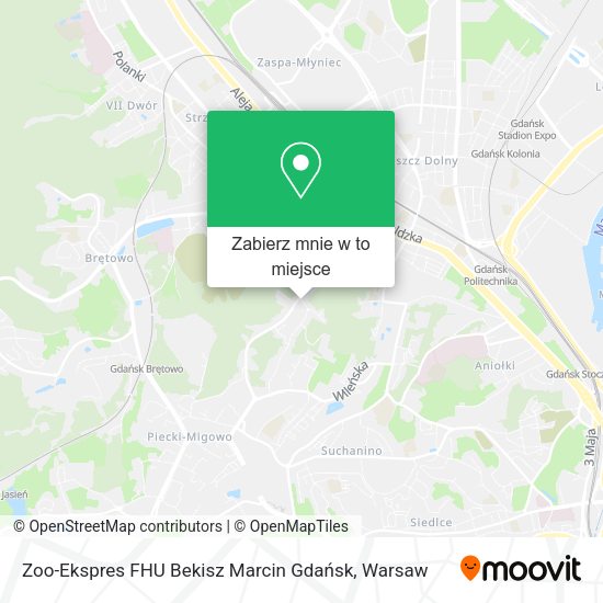 Mapa Zoo-Ekspres FHU Bekisz Marcin Gdańsk