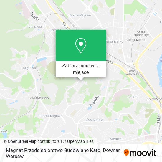 Mapa Magnat Przedsiębiorstwo Budowlane Karol Downar