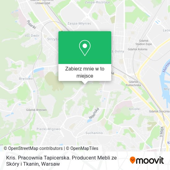 Mapa Kris. Pracownia Tapicerska. Producent Mebli ze Skóry i Tkanin