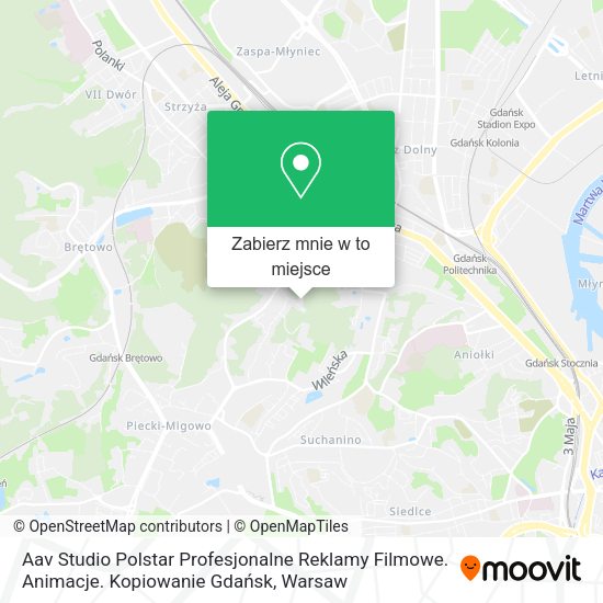 Mapa Aav Studio Polstar Profesjonalne Reklamy Filmowe. Animacje. Kopiowanie Gdańsk