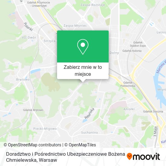 Mapa Doradztwo i Pośrednictwo Ubezpieczeniowe Bożena Chmielewska