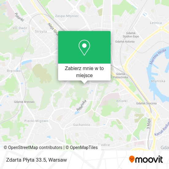 Mapa Zdarta Płyta 33.5