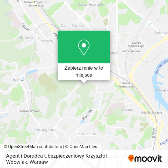 Mapa Agent i Doradca Ubezpieczeniowy Krzysztof Wdowiak