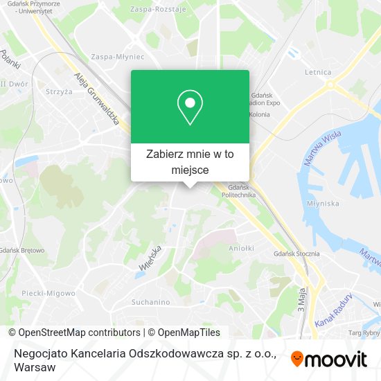 Mapa Negocjato Kancelaria Odszkodowawcza sp. z o.o.