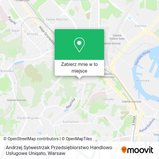 Mapa Andrzej Sylwestrzak Przedsiębiorstwo Handlowo Usługowe Uniqato