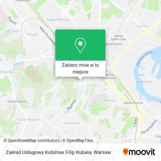 Mapa Zakład Usługowy Kubimax Filip Kubala