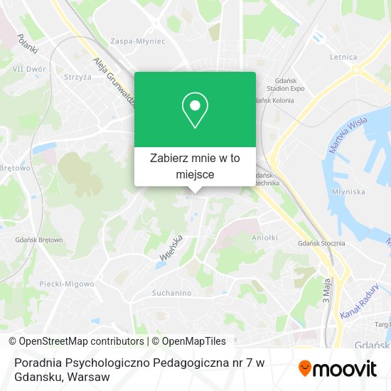 Mapa Poradnia Psychologiczno Pedagogiczna nr 7 w Gdansku