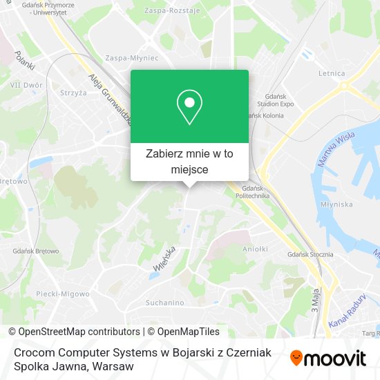 Mapa Crocom Computer Systems w Bojarski z Czerniak Spolka Jawna