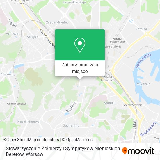 Mapa Stowarzyszenie Żołnierzy i Sympatyków Niebieskich Beretów