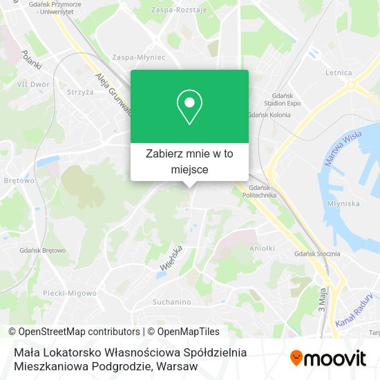 Mapa Mała Lokatorsko Własnościowa Spółdzielnia Mieszkaniowa Podgrodzie