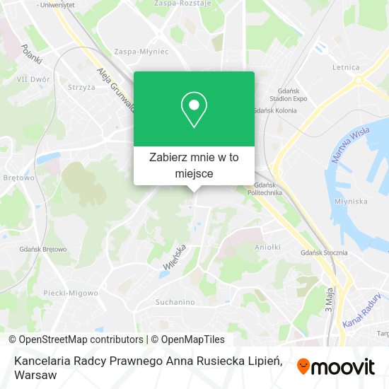 Mapa Kancelaria Radcy Prawnego Anna Rusiecka Lipień