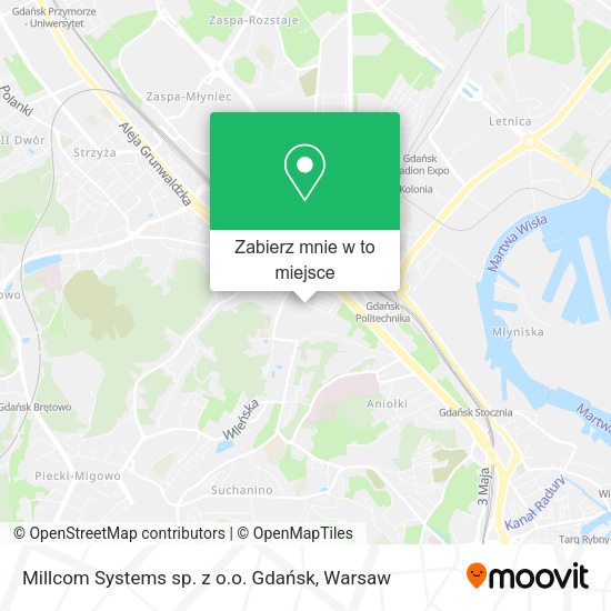 Mapa Millcom Systems sp. z o.o. Gdańsk