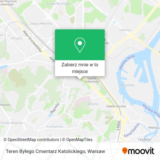 Mapa Teren Byłego Cmentarz Katolickiego