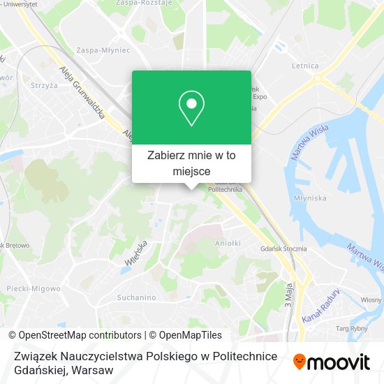 Mapa Związek Nauczycielstwa Polskiego w Politechnice Gdańskiej