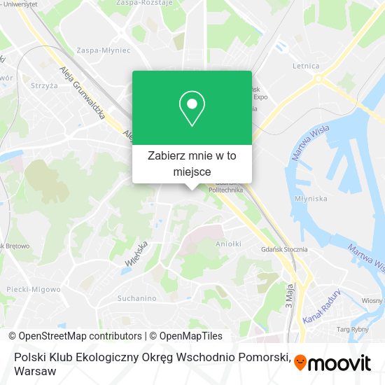 Mapa Polski Klub Ekologiczny Okręg Wschodnio Pomorski