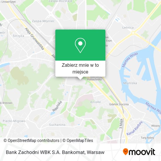 Mapa Bank Zachodni WBK S.A. Bankomat