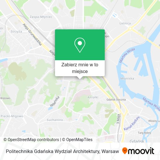 Mapa Politechnika Gdańska Wydział Architektury