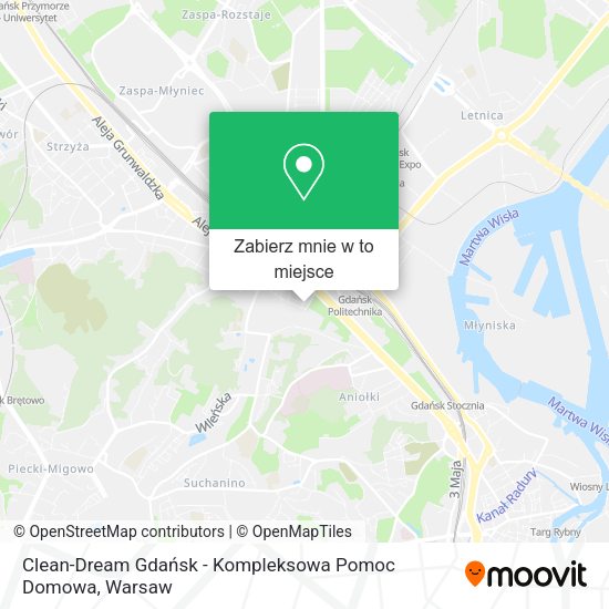 Mapa Clean-Dream Gdańsk - Kompleksowa Pomoc Domowa