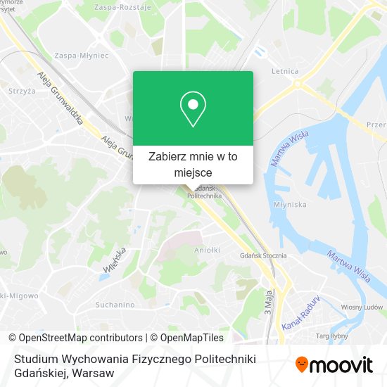 Mapa Studium Wychowania Fizycznego Politechniki Gdańskiej